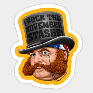 Movember 'Stashe Sticker